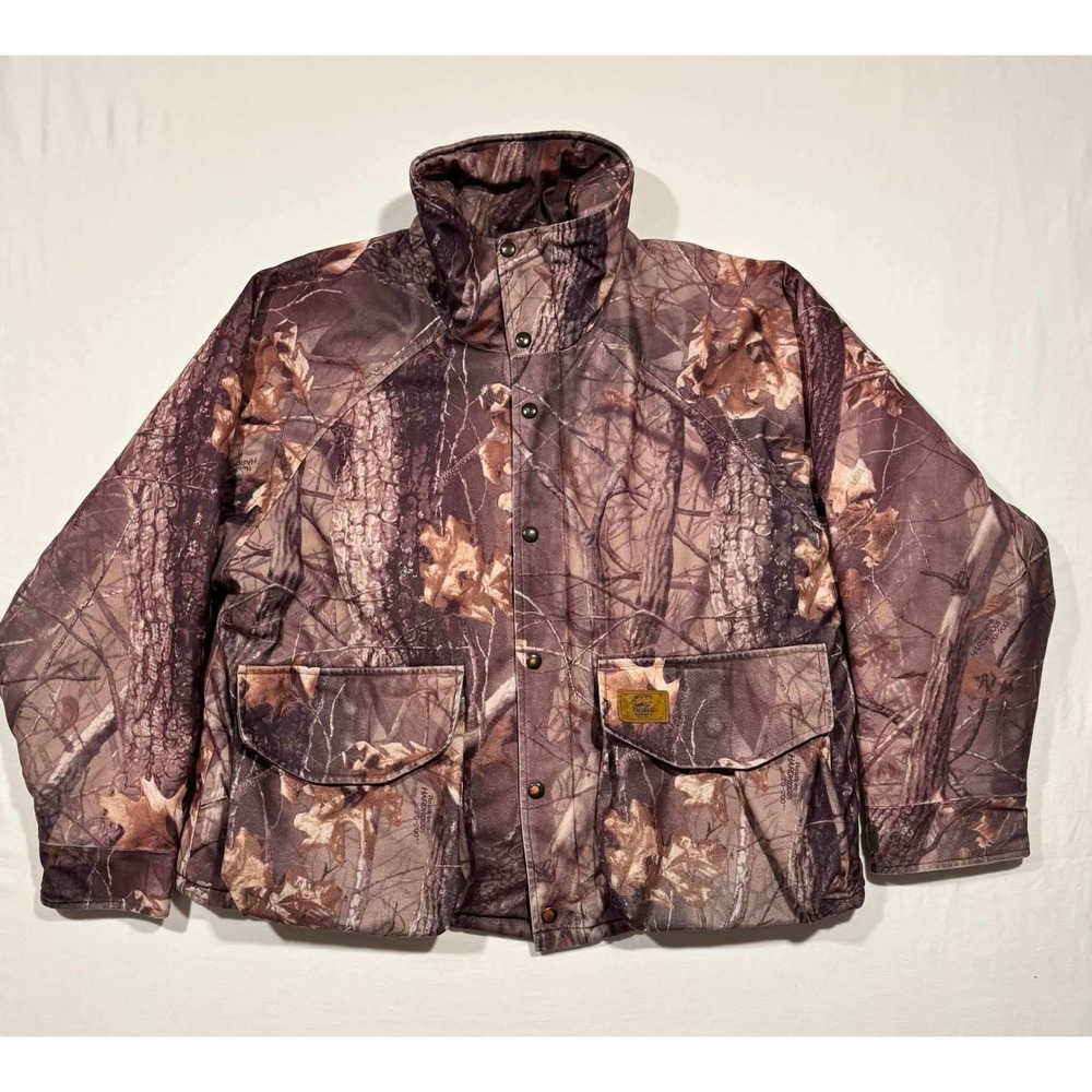 Duxbak Legacy Realtree Hardwoods Camo Hunting Jacket Mens Large Regular Zip Up